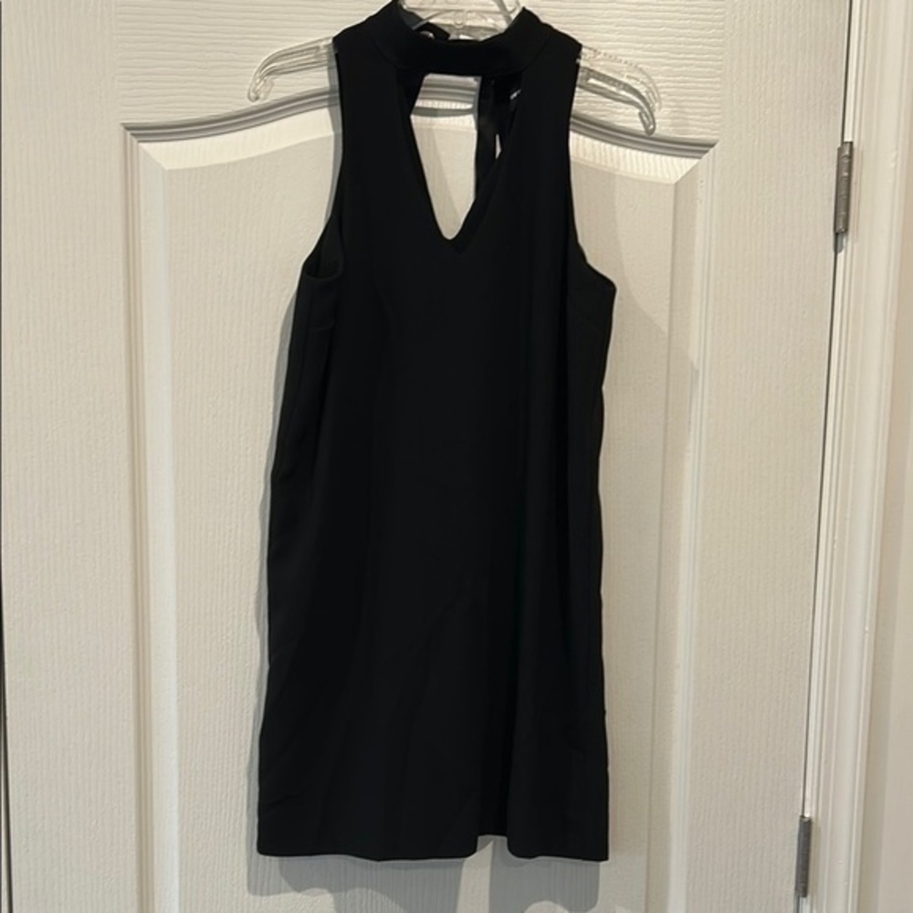 Black Cut-Out Halter Mini Dress